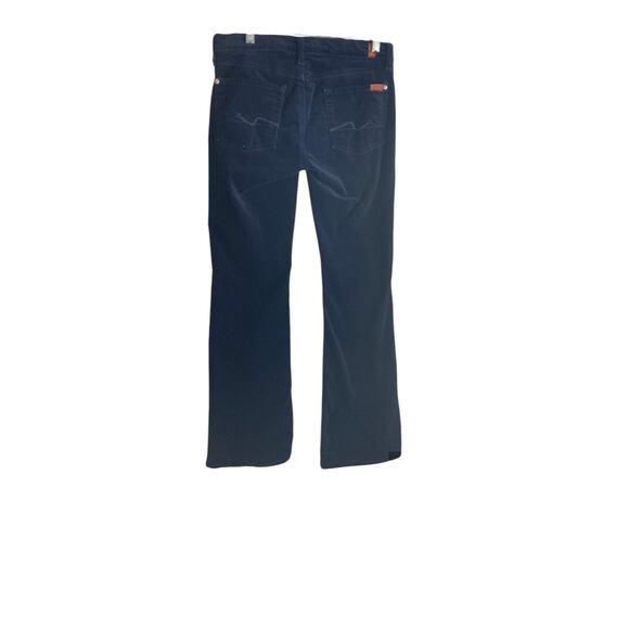 Anthropologie 7 for all mankind velour navy flare jeans 28 - Picture 3 of 11